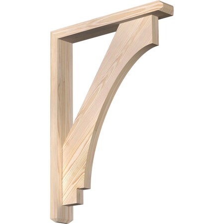 Ekena Millwork Imperial Craftsman Smooth Bracket w/ Offset Brace, Douglas Fir, 3 1/2"W x 22"D x 30"H BKT0402X22X30IMP04SDF